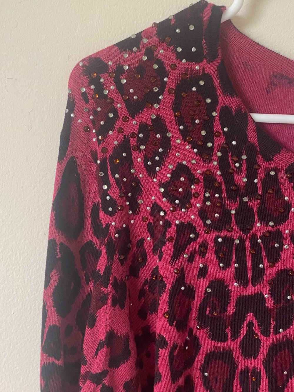 Quacker Factory Leopard Print Button Down Cardigan - Picture 2 of 6